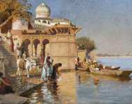 Edwin Lord Weeks - Along the Ghats, Mathura